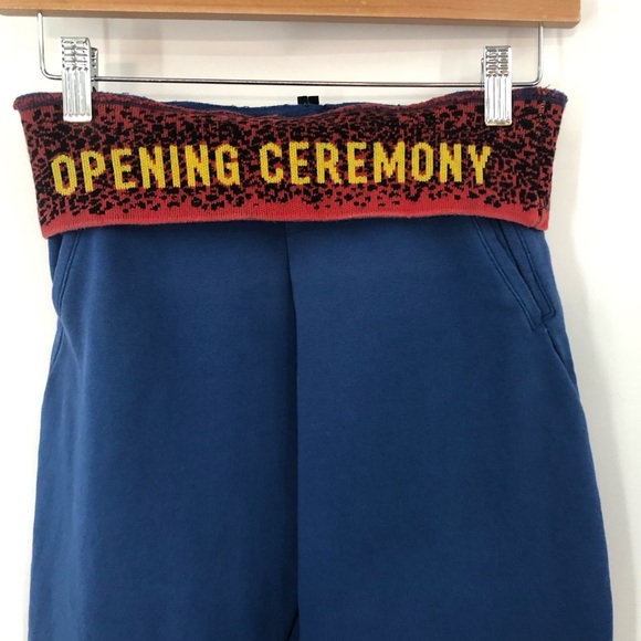 Opening Ceremony S Co-Ord blue red Sweatpants and Crop Top - Picture 7 of 16